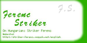 ferenc striker business card